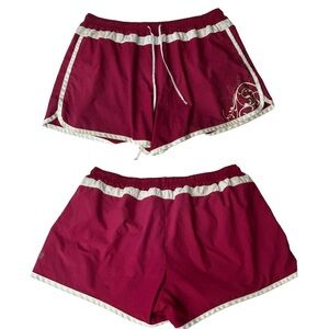 Athleta Women’s Pink and White Shorts Size Large Vintage Style Comfy Vintage